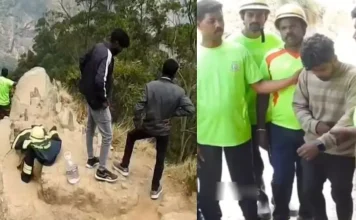 Kodaikanal-Thoothukudi youth who fell right into a 100 ft ditch in Kodaikanal was rescued safely-TAMILWIN NEWS