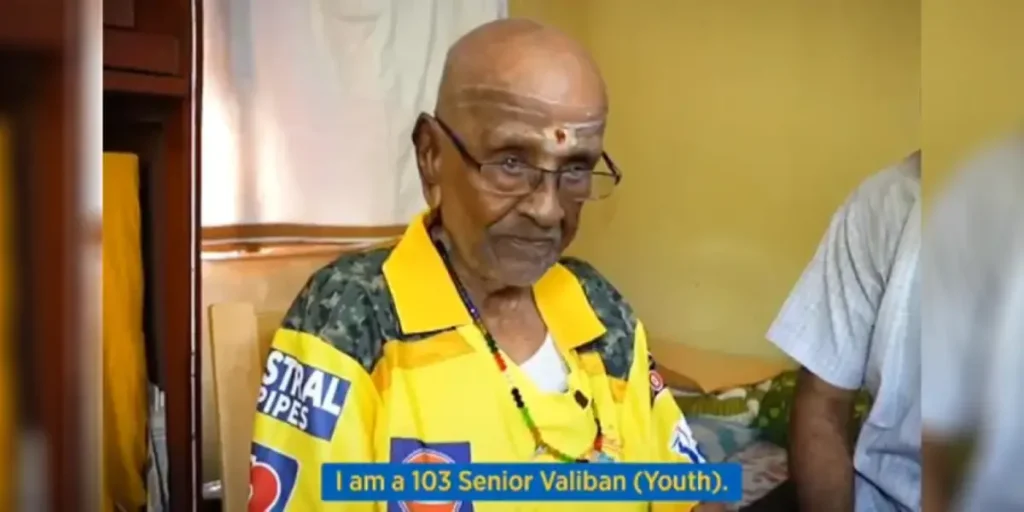 'I am not old ..senior youth' ..!  103-year-old CSK fan's viral video !!-oneindia news