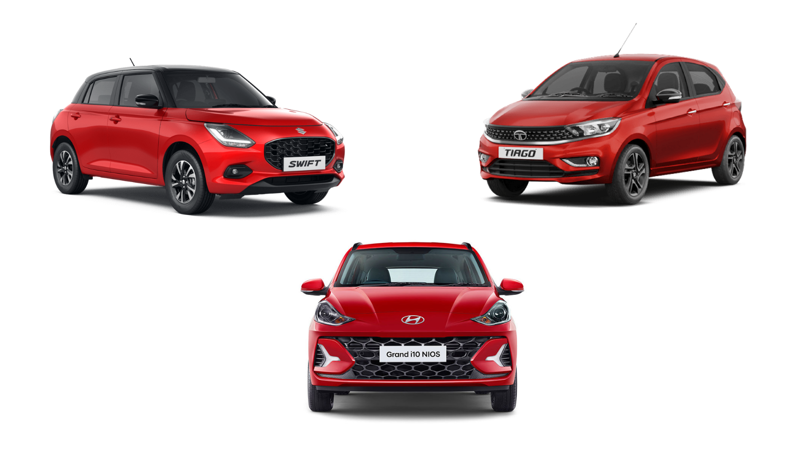 Maruti Swift vs Tata Tiago vs Hyundai Grand i10 Nios: Comparison-oneindia news