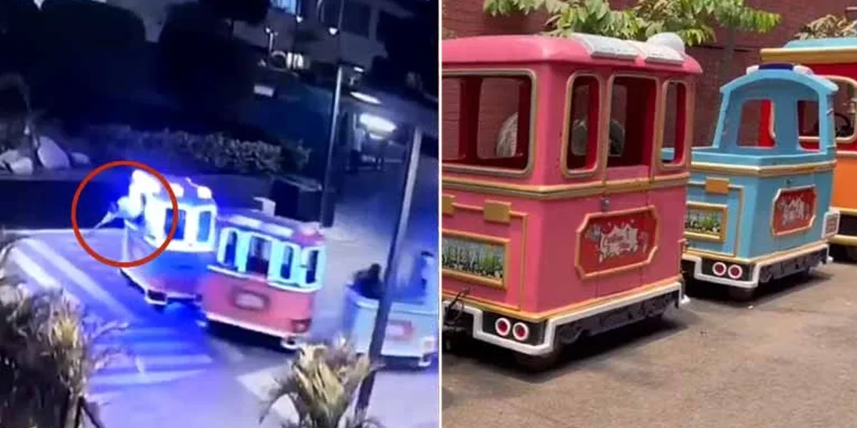 An 11-year-old boy died after the toy train overturned.. Sad video of Chandigarh Mall!-oneindia news