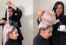 'Teapot' Hairstyle: Iranian hairstylist pulls off a miracle: viral video-oneindia news